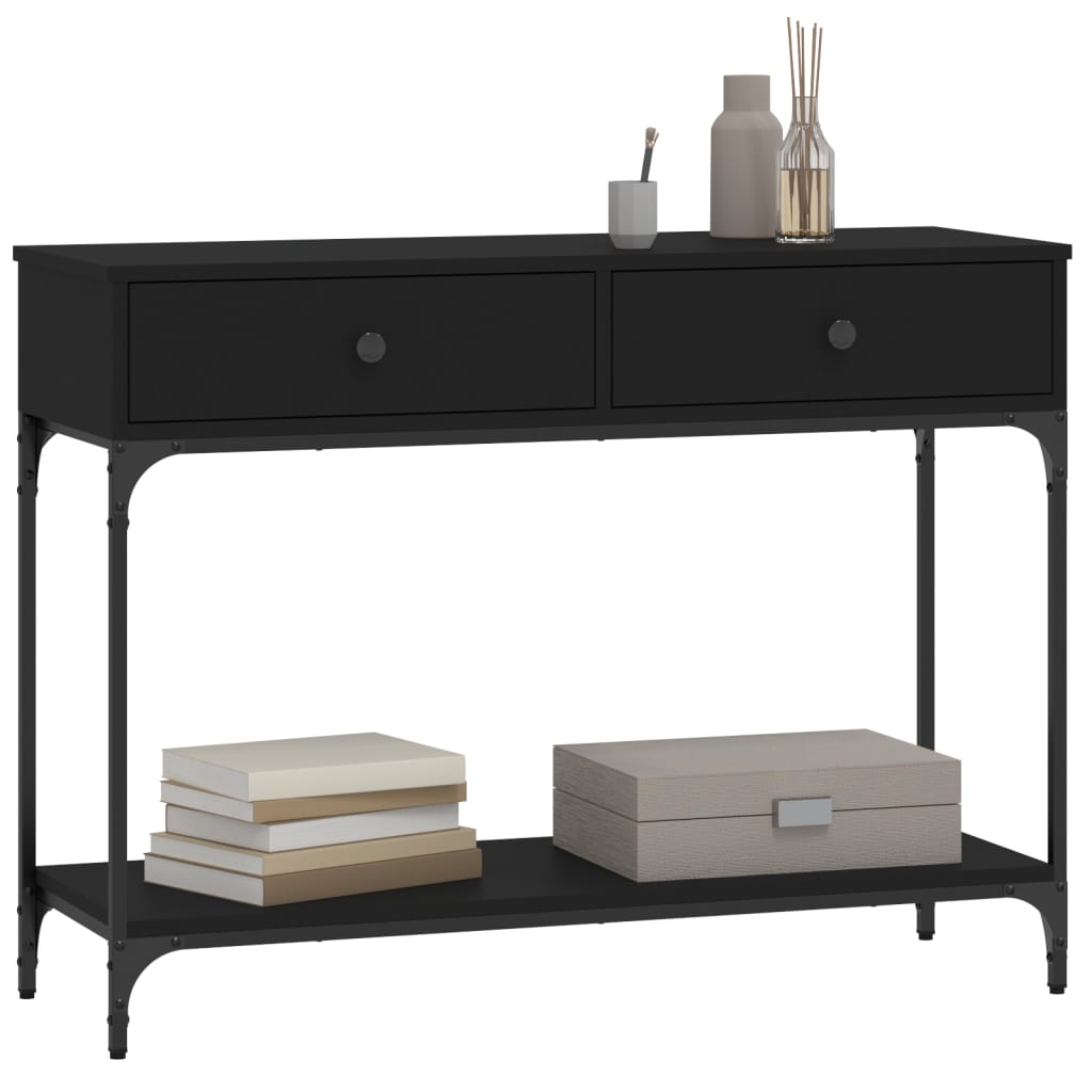 Mesa consola 100x34,5x75 cm derivados de madeira preto