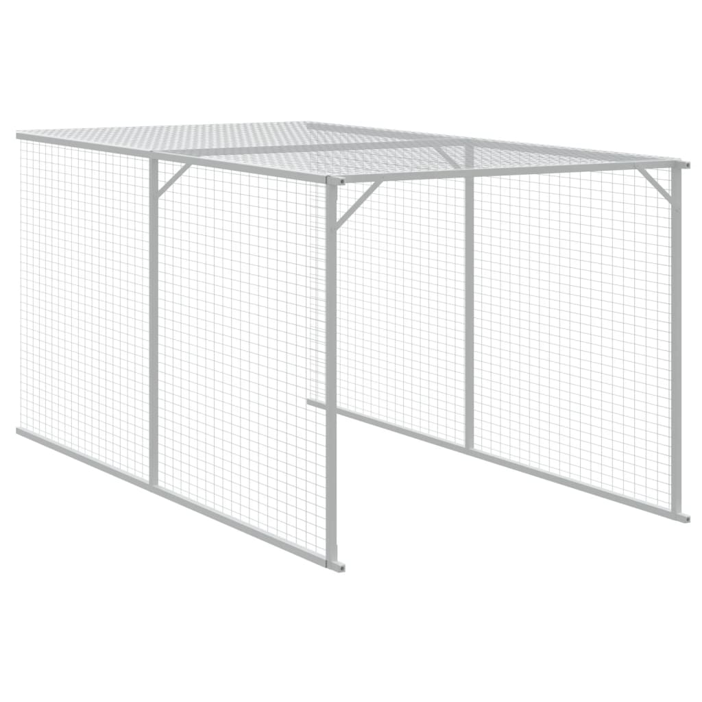 Galinheiro com anexo 117x1017x123 cm aço galvanizado antracite