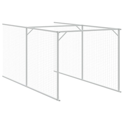 Casota p/ cães c/ parque 110x405x110 cm aço galvaniz. antracite