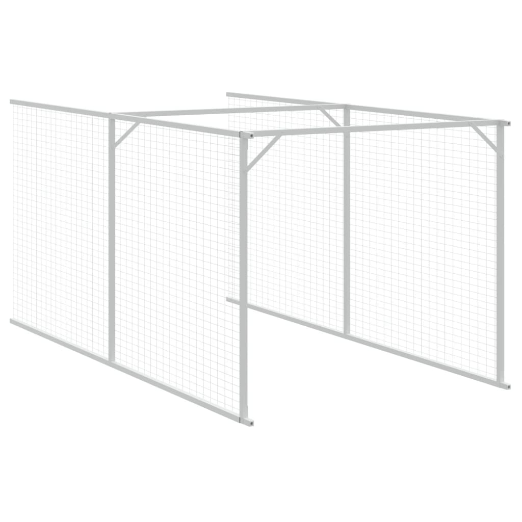 Casota p/ cães c/ parque 110x609x110 cm aço galvaniz. antracite