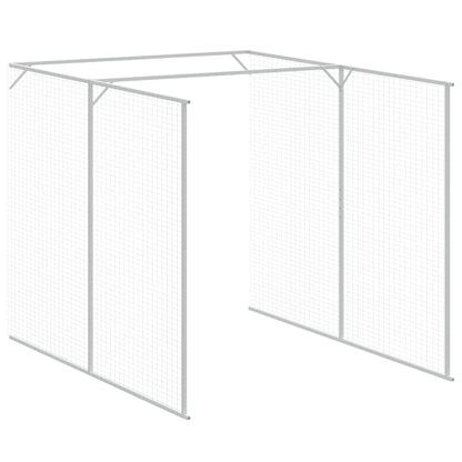 Casota p/ cães c/ parque 165x455x181 cm aço galvaniz. antracite