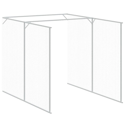 Casota p/ cães c/ parque 165x659x181 cm aço galvaniz. antracite