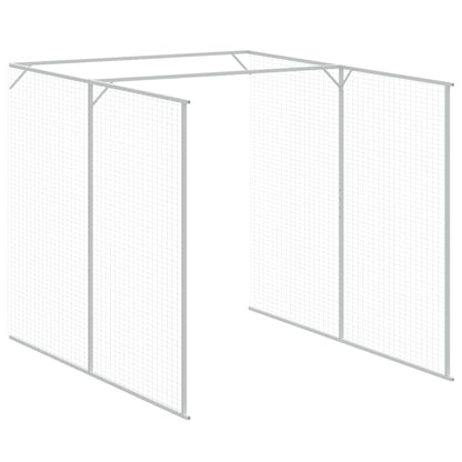 Casota p/ cães c/ parque 165x863x181 cm aço galvaniz. antracite