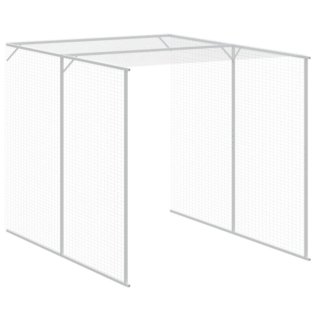 Galinheiro com anexo 165x455x181 cm aço galvanizado antracite