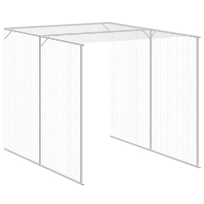 Galinheiro com anexo 165x455x181 cm aço galvanizado antracite