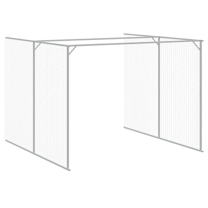 Casota p/ cães c/ parque 214x457x181 cm aço galvaniz. antracite