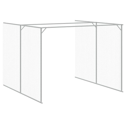 Casota p/ cães c/ parque 214x661x181 cm aço galvaniz. antracite