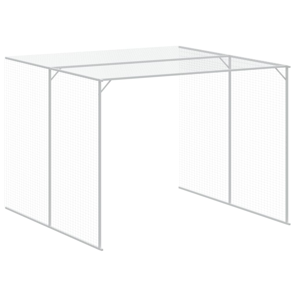 Casota p/ cães c/ parque 214x457x181 cm aço galvaniz. antracite