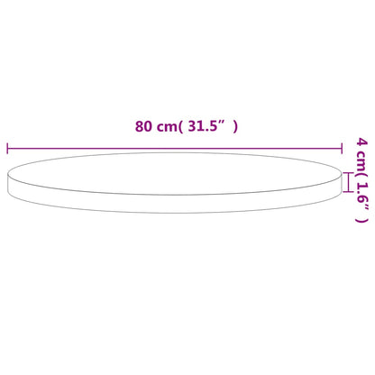 Tampo de mesa redondo Ø80x4 cm madeira de faia maciça