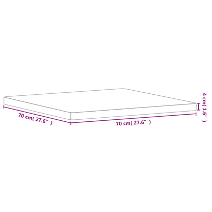 Tampo de mesa quadrado 70x70x4 cm madeira de faia maciça