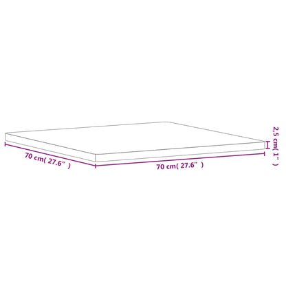 Tampo de mesa quadrado 70x70x2,5 cm madeira de faia maciça