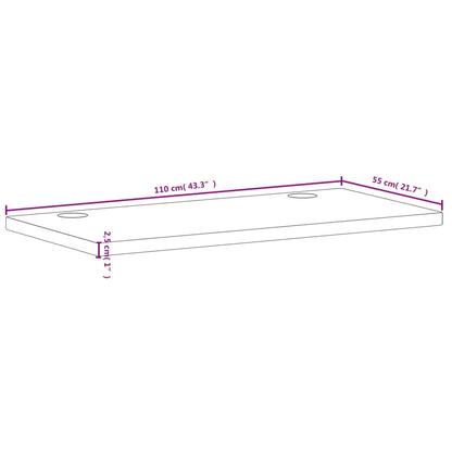 Tampo de secretária 110x55x2,5 cm madeira de faia maciça