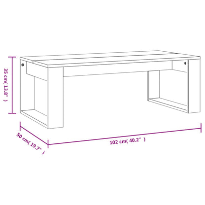 Mesa de centro 102x50x35 cm derivados de madeira branco