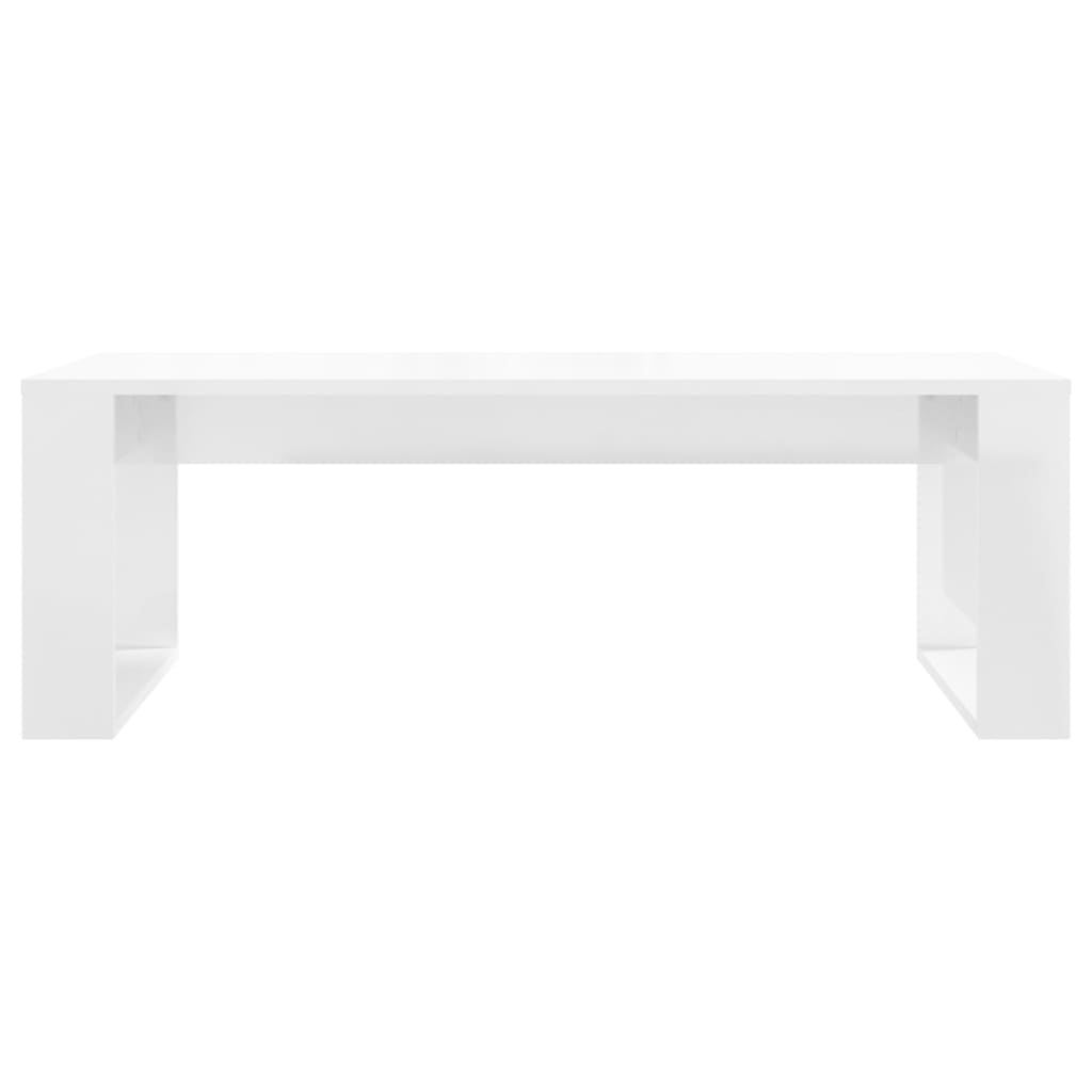 Mesa de centro 102x50x35 cm derivados madeira branco brilhante