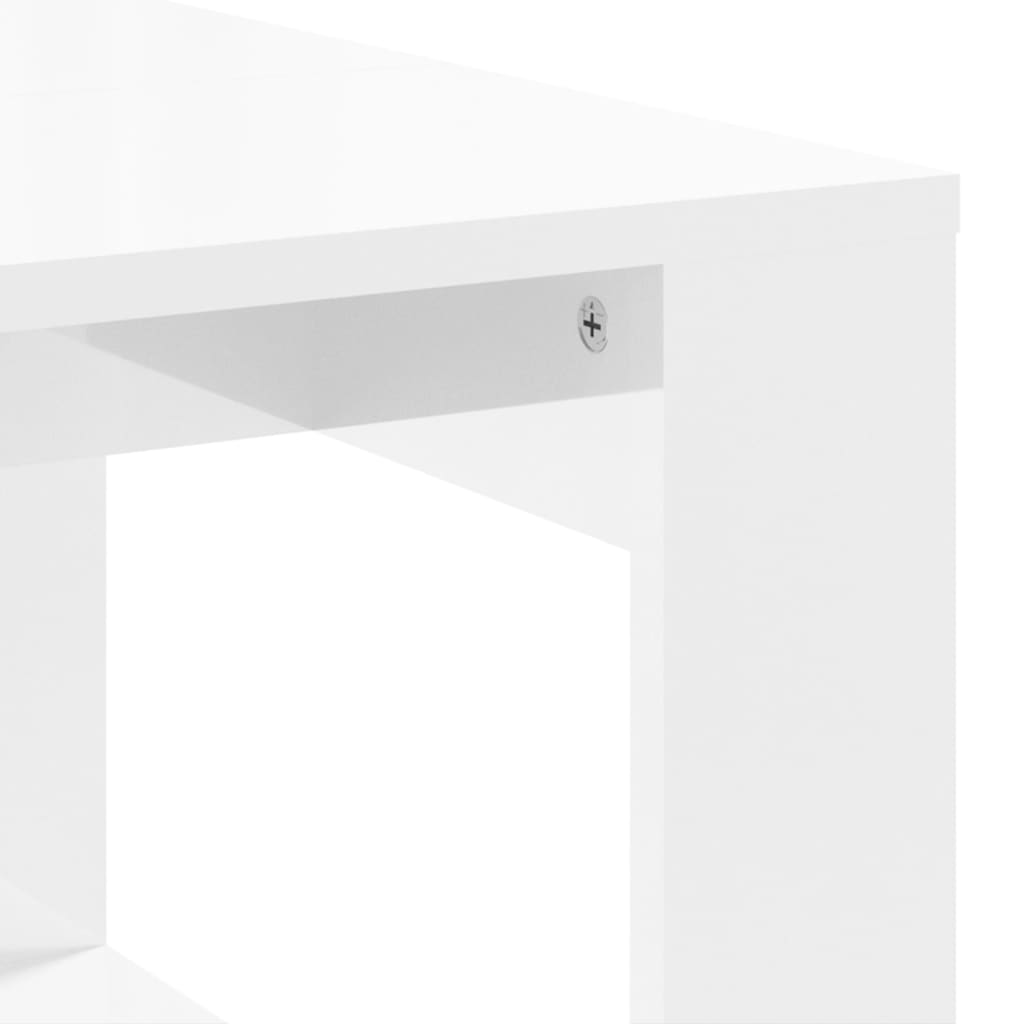 Mesa de centro 102x50x35 cm derivados madeira branco brilhante