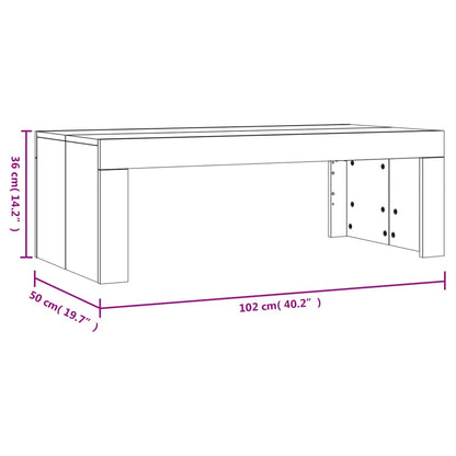 Mesa de centro 102x50x36cm derivados de madeira cinzento sonoma