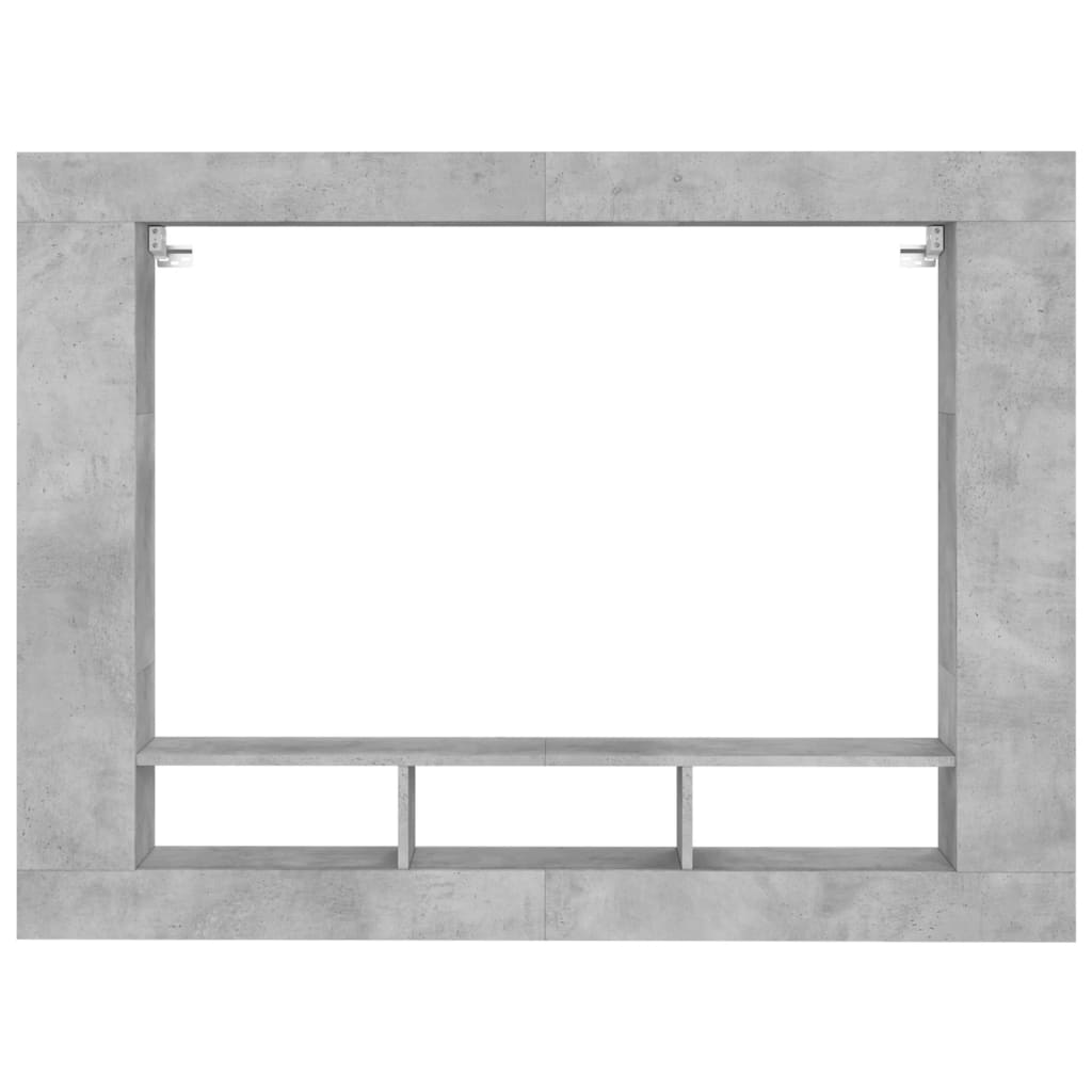 Móvel de TV 152x22x113 cm derivados de madeira cinzento cimento