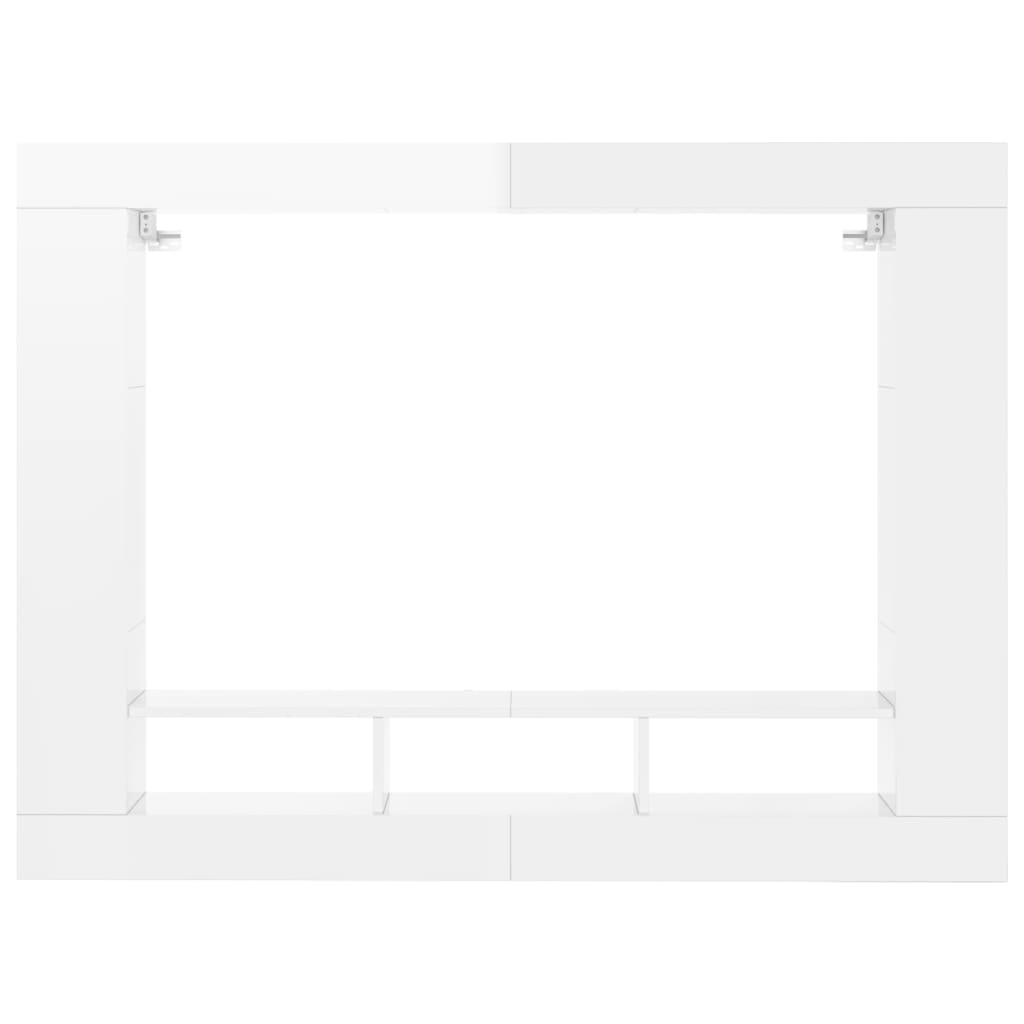 Móvel de TV 152x22x113 cm derivados de madeira branco brilhante