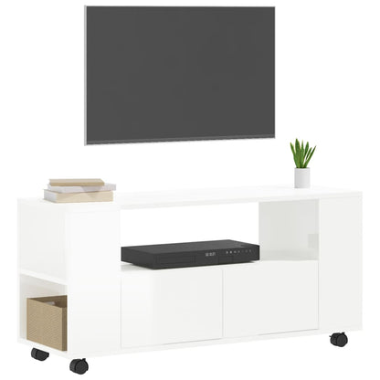 Móvel de TV 102x34,5x43 cm derivados madeira branco brilhante