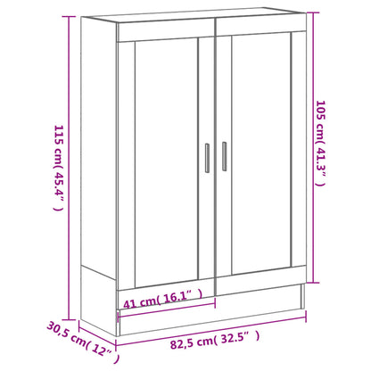 Estante 82,5x30,5x115 cm derivados de madeira cinzento sonoma