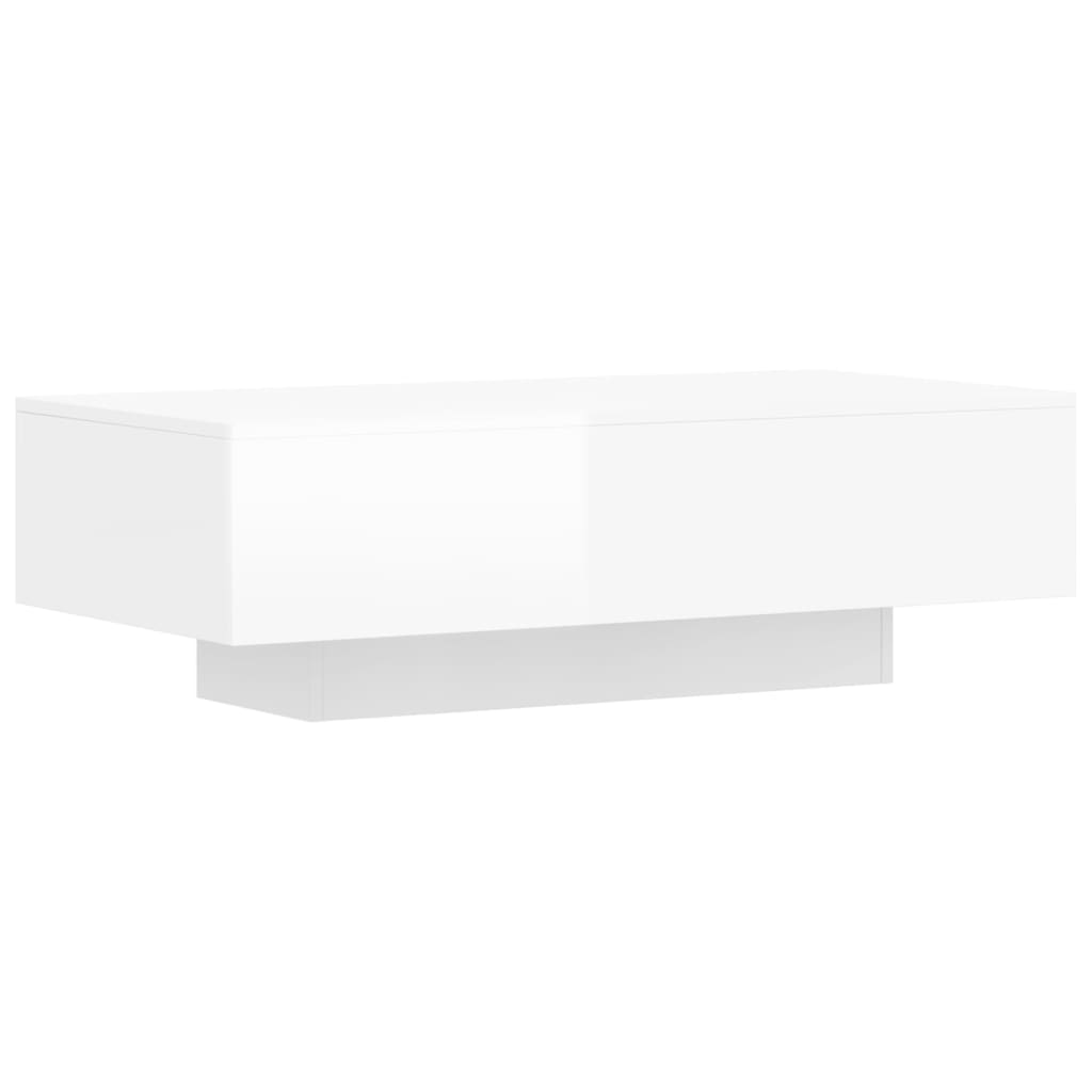 Mesa de Centro Inska de 100 cm - Branco Brilhante - Design Moderno