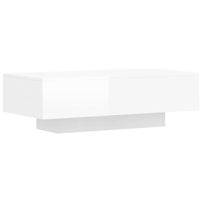 Mesa de Centro Inska de 100 cm - Branco Brilhante - Design Moderno