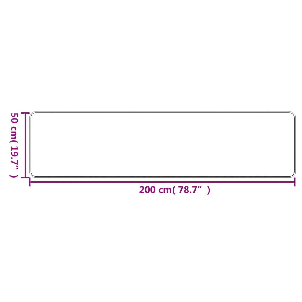 Tapete/passadeira 50x200 cm aspeto sisal antracite