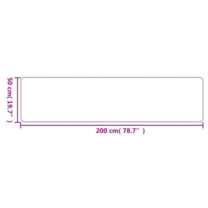 Tapete/passadeira 50x200 cm aspeto sisal antracite