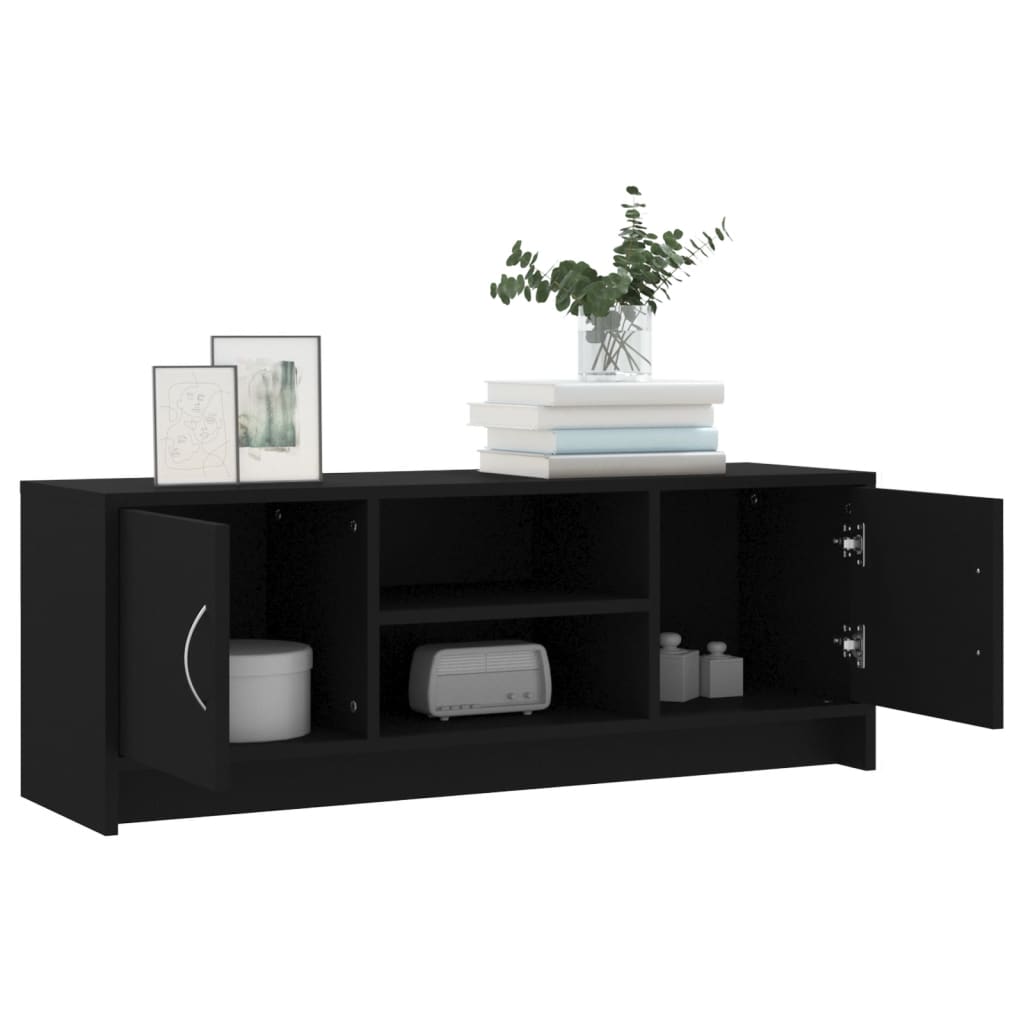 Móvel de TV Sami de 102cm com 2 Portas - Preto - Design Minimalista