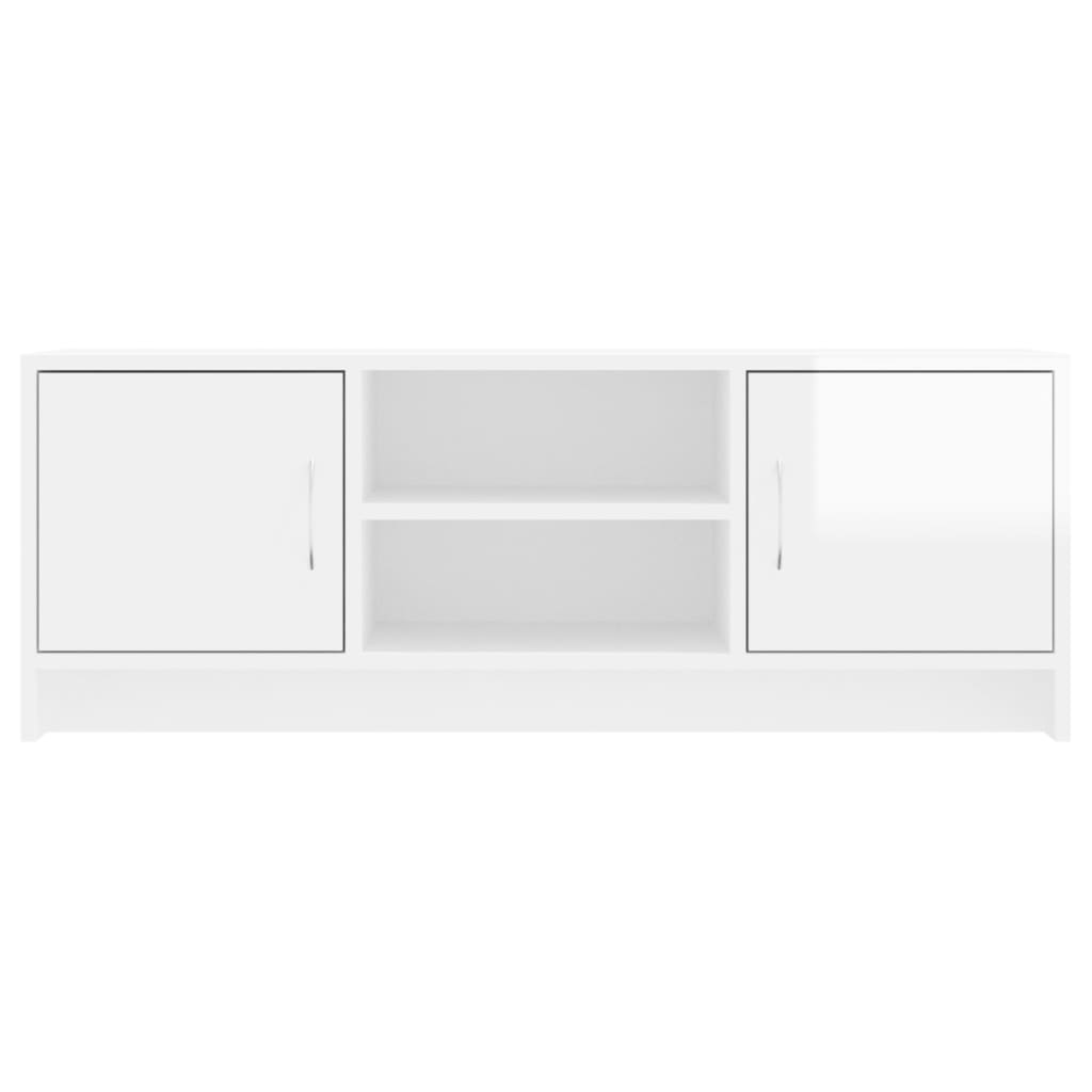 Móvel p/ TV 102x30x37,5 cm derivados madeira branco brilhante