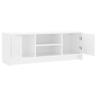 Móvel p/ TV 102x30x37,5 cm derivados madeira branco brilhante