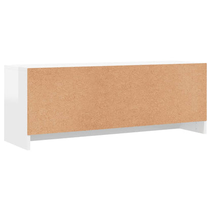 Móvel p/ TV 102x30x37,5 cm derivados madeira branco brilhante