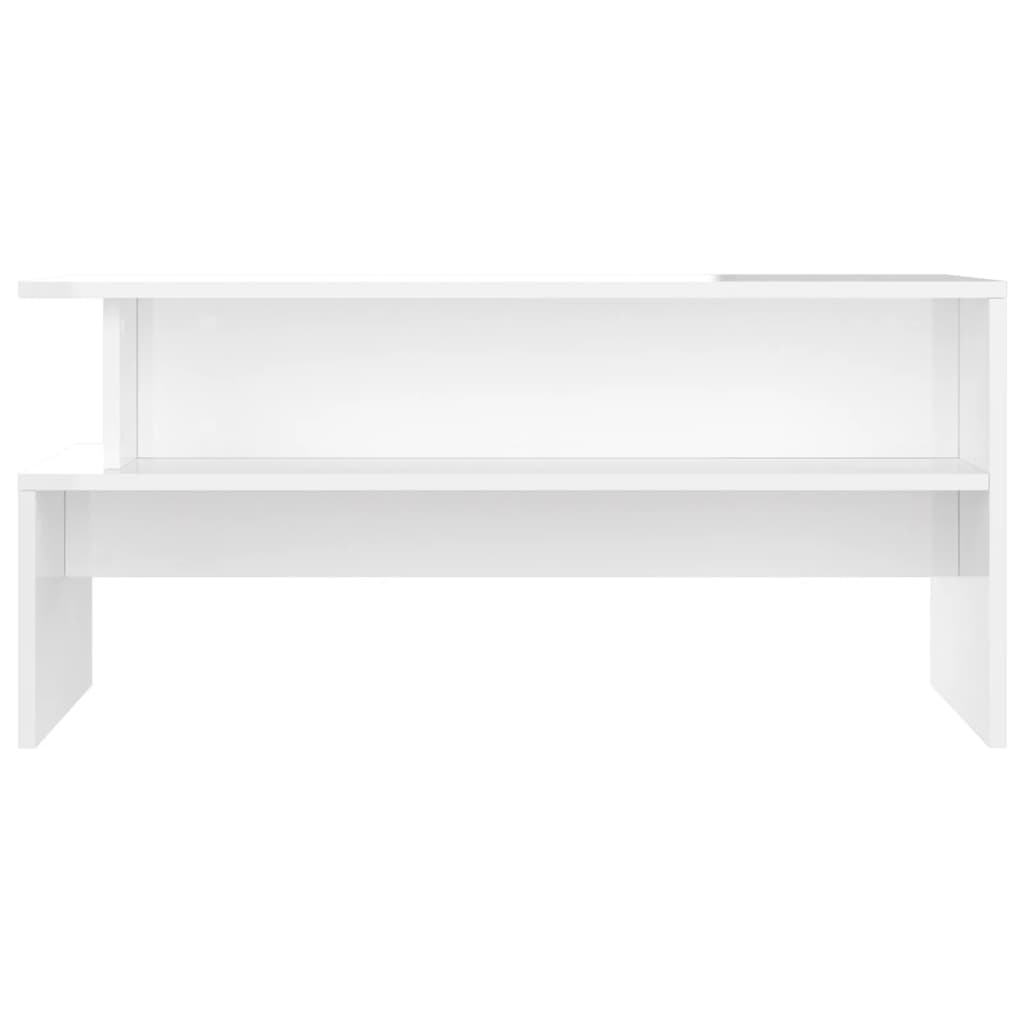 Mesa de centro 90x55x42,5 cm derivados madeira branco brilhante