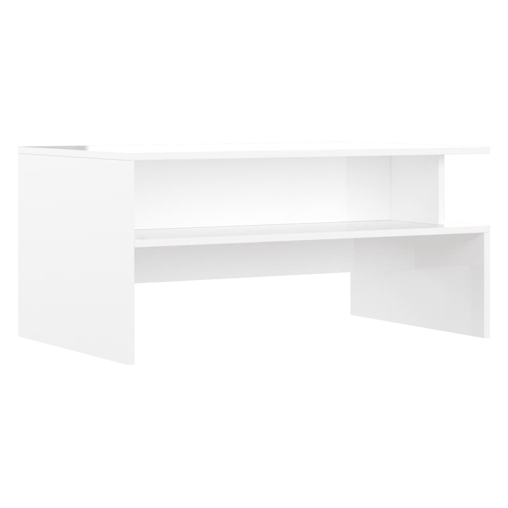 Mesa de centro 90x55x42,5 cm derivados madeira branco brilhante