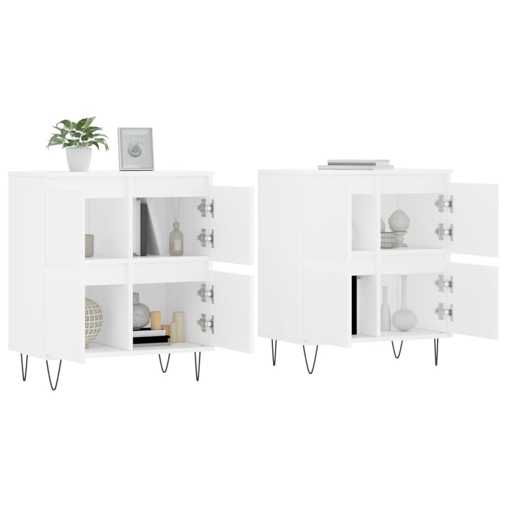 Aparadores 2 pcs derivados de madeira branco