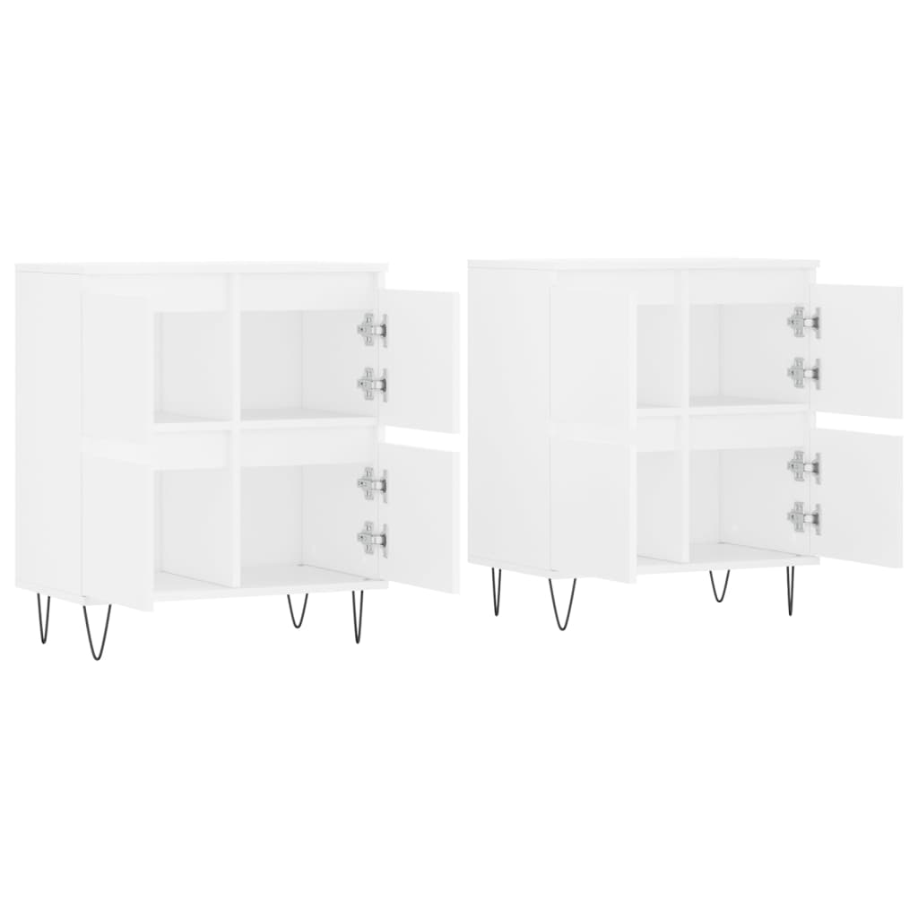 Aparadores 2 pcs derivados de madeira branco