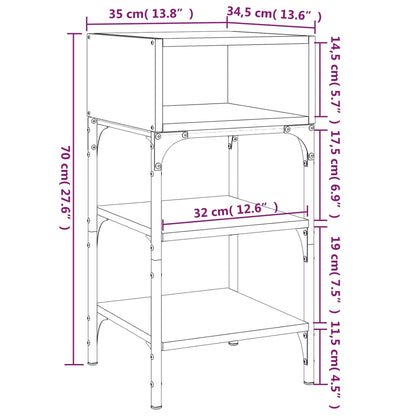 Mesa cabeceira 35x34,5x70 cm derivados madeira carvalho sonoma