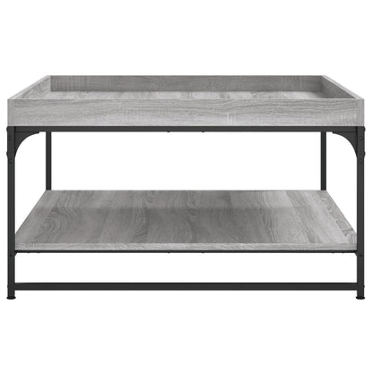 Mesa de centro 80x80x45 cm derivados madeira/ferro cinza sonoma