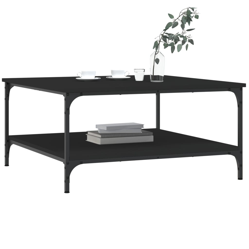 Mesa de centro 80x80x40 cm derivados de madeira preto