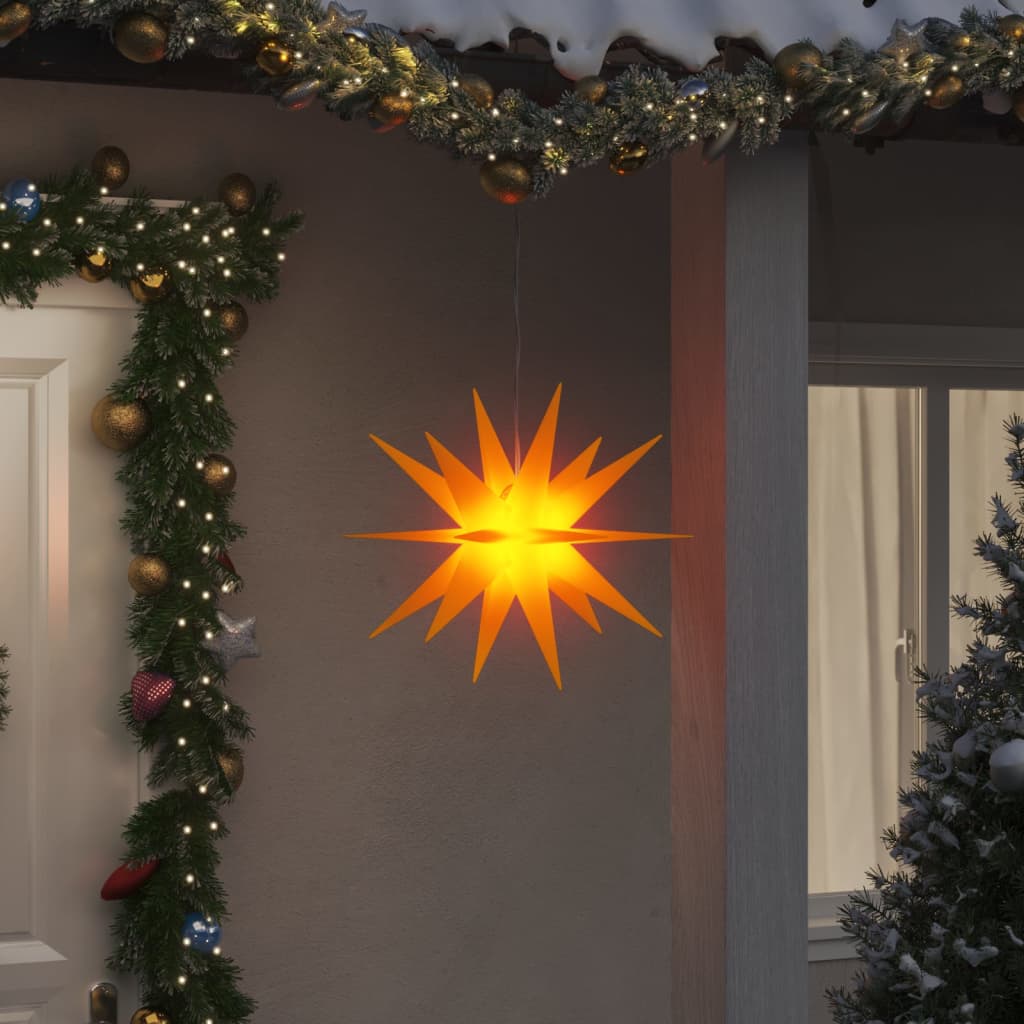 Luzes de Natal com LEDs 3 pcs dobrável amarelo 43 cm