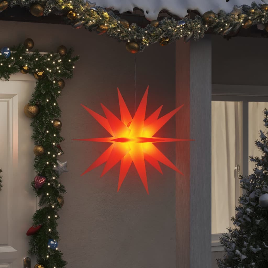 Luzes de Natal com LEDs 3 pcs dobrável vermelho 100 cm