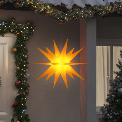 Luzes de Natal com LEDs 3 pcs dobrável amarelo 100 cm