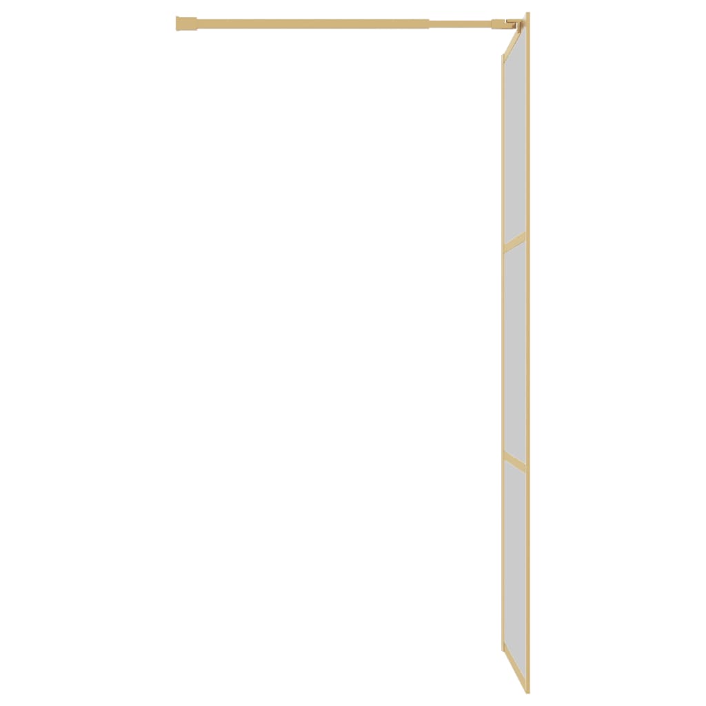 Divisória de chuveiro 80x195 cm vidro transparente ESG dourado