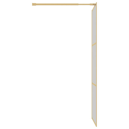 Divisória de chuveiro 80x195 cm vidro transparente ESG dourado