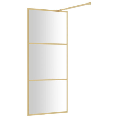 Divisória de chuveiro 80x195 cm vidro transparente ESG dourado