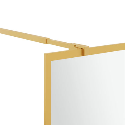 Divisória de chuveiro 80x195 cm vidro transparente ESG dourado