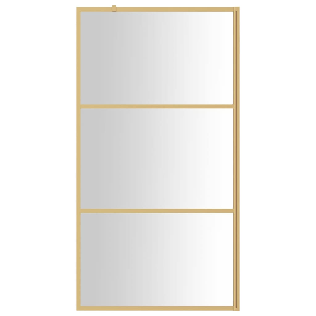 Divisória de chuveiro 100x195 cm vidro transparente ESG dourado