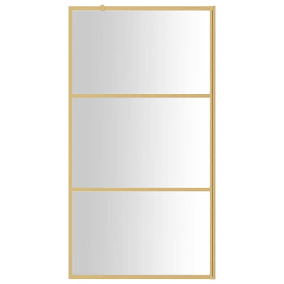 Divisória de chuveiro 100x195 cm vidro transparente ESG dourado