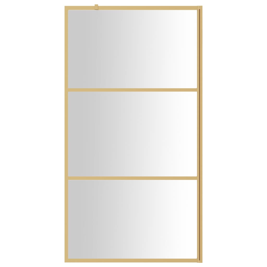 Divisória de chuveiro 115x195 cm vidro transparente ESG dourado