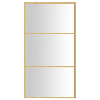 Divisória de chuveiro 115x195 cm vidro transparente ESG dourado